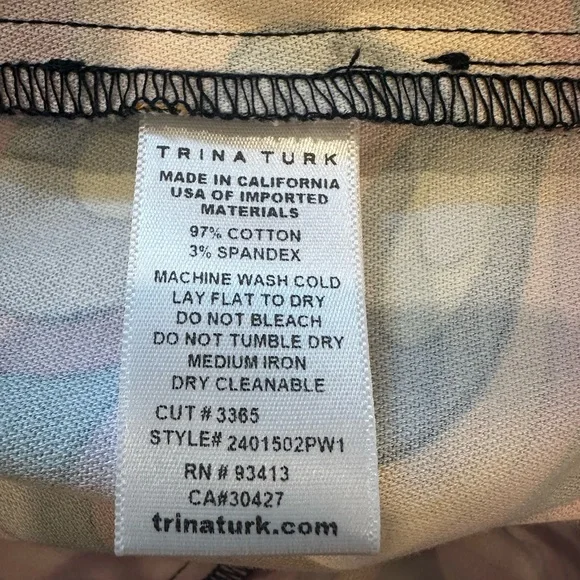 Trina Turk Multicolor High Waist Shorts - Picture 3 of 4